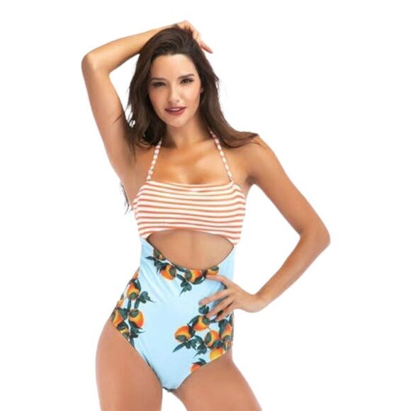 Cupshe Orange Turned Red Swimsuit, size Large - Picture 1 of 12